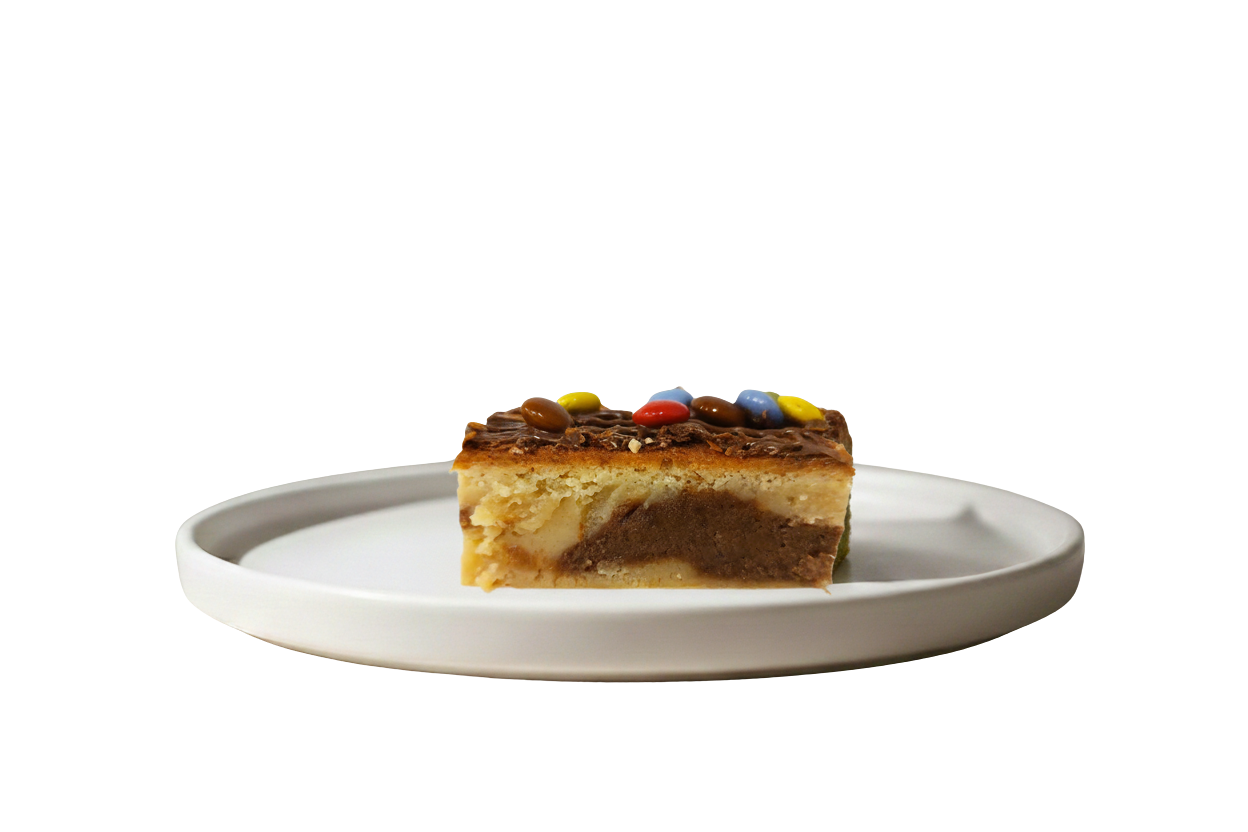 Blondie de Chocolate Blanco y Nutella