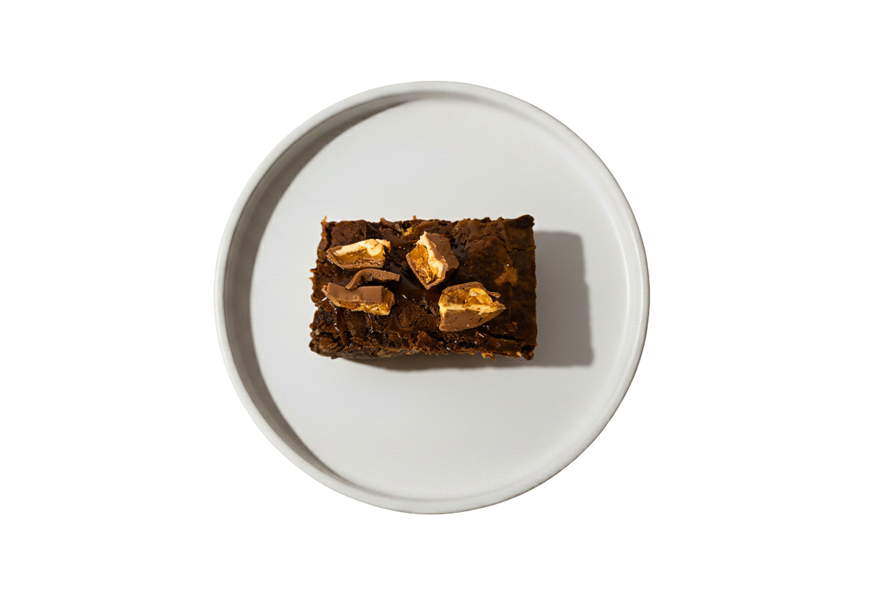 Brownie de Chocolate Negro y Toffe Salado Casero