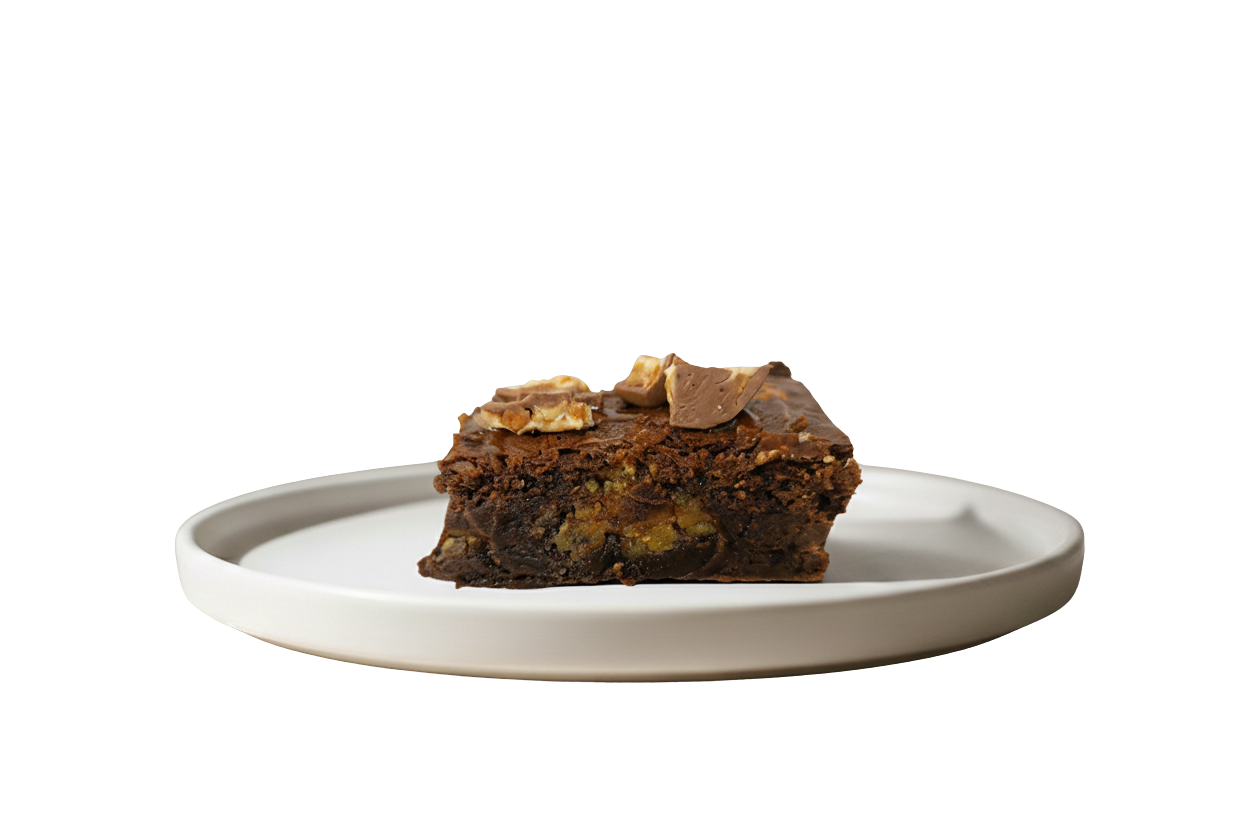 Brownie de Chocolate Negro y Toffe Salado Casero