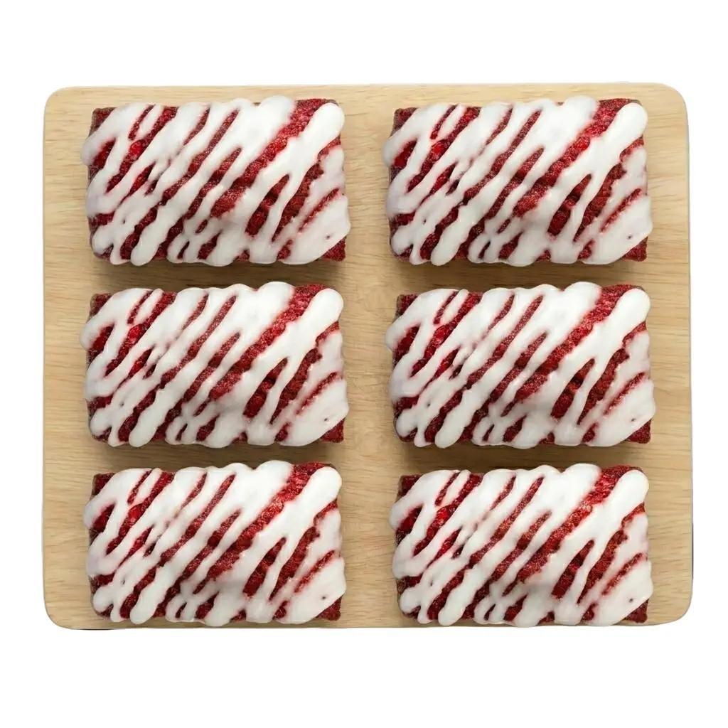 Pack de 6 bizcochos de red velvet con glaseado - Pastelería Butterfly
