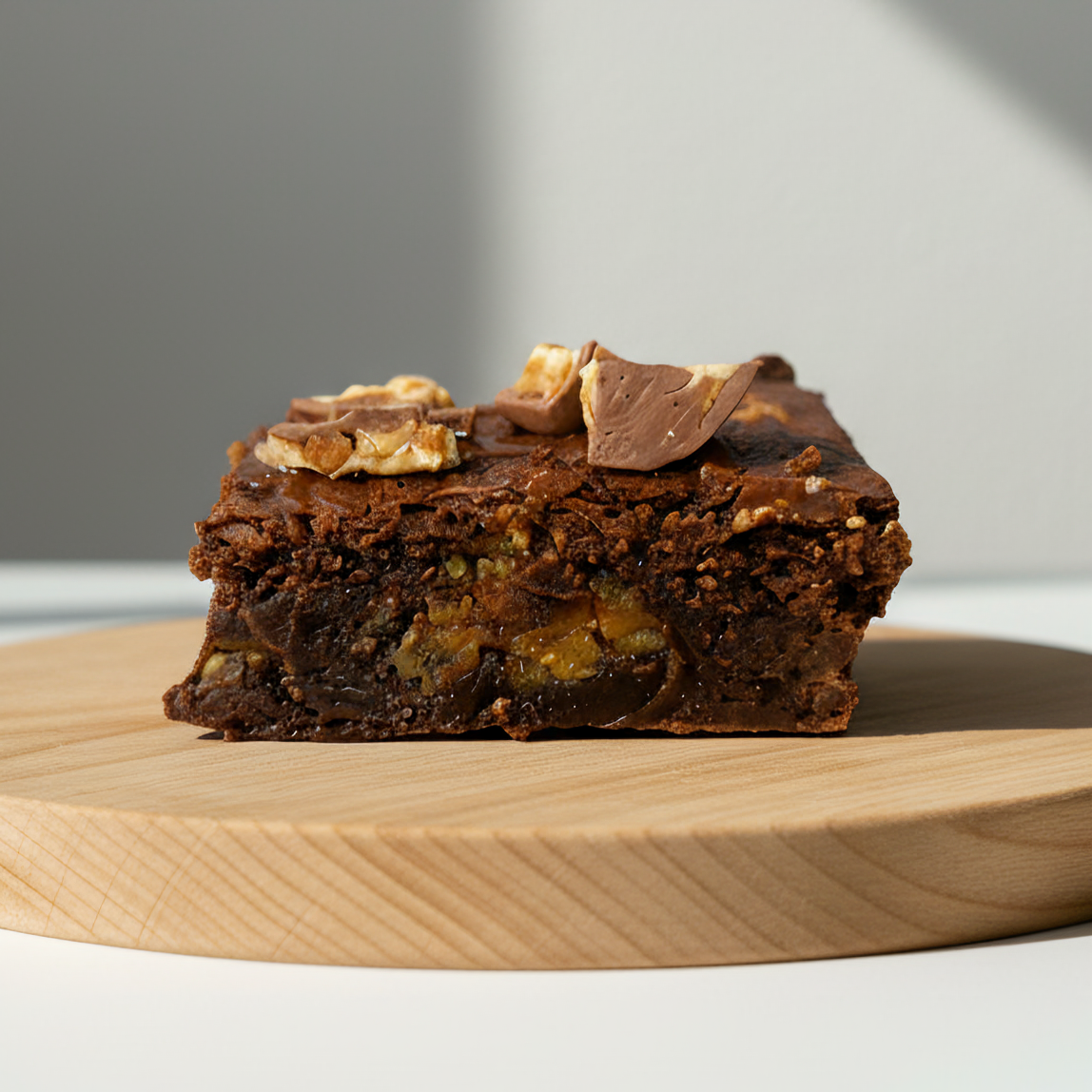 Brownie de Chocolate Negro y Toffe Salado Casero