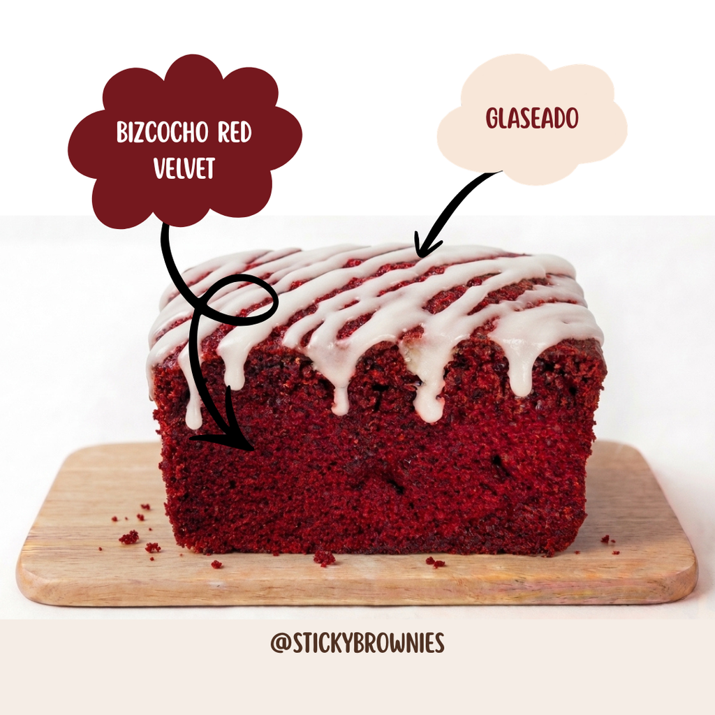Pack de 6 bizcochos de red velvet con glaseado - Pastelería Butterfly