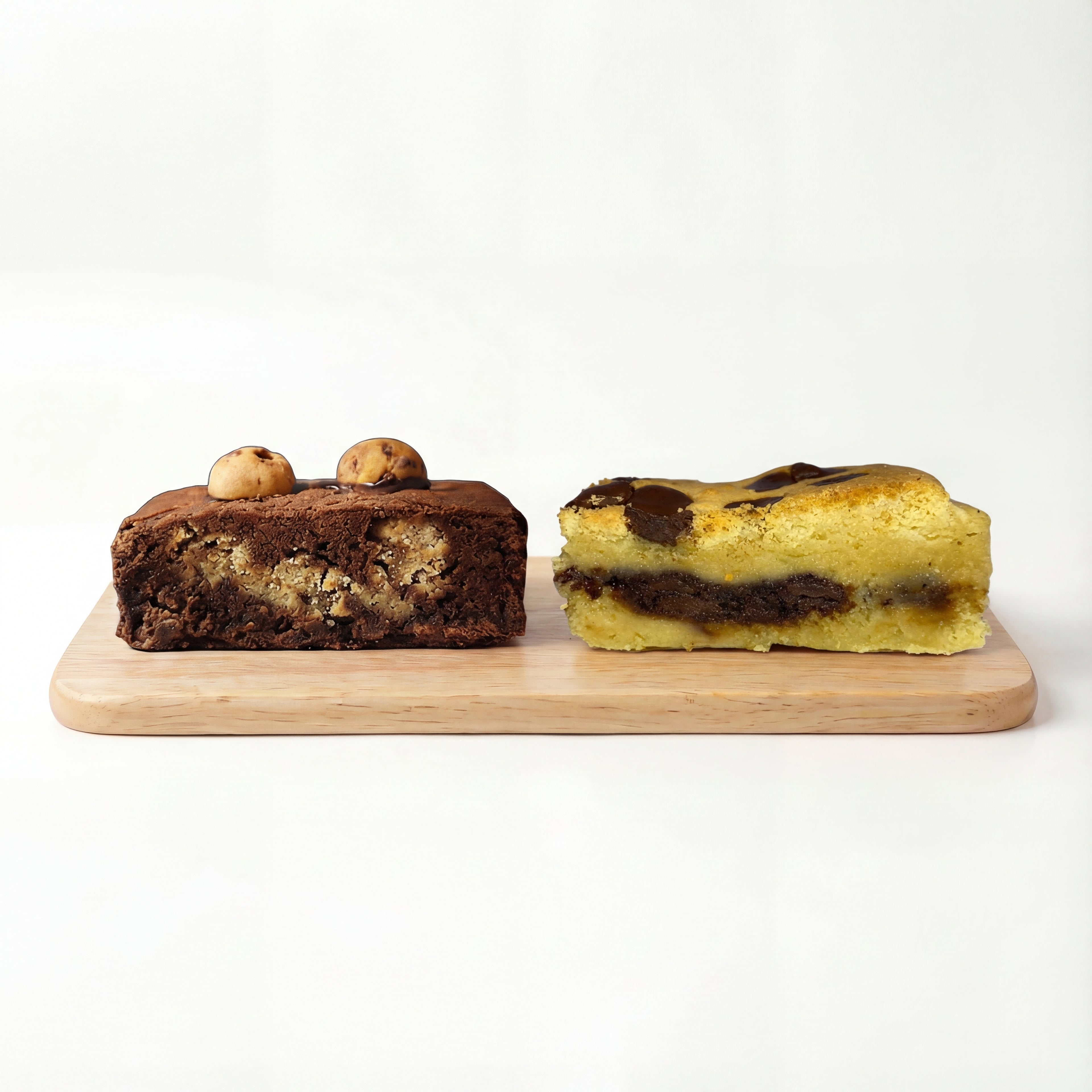 Pack de 4 Brownies Mix: 2 de Cookies y 2 Blondies B&W - Pastelería Butterfly