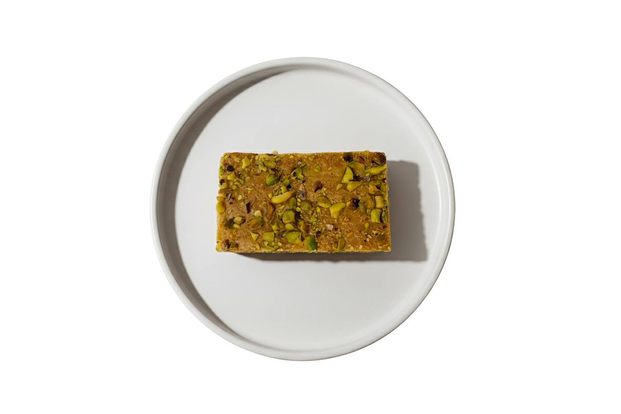 Blondie de Chocolate Blanco y Pistacho