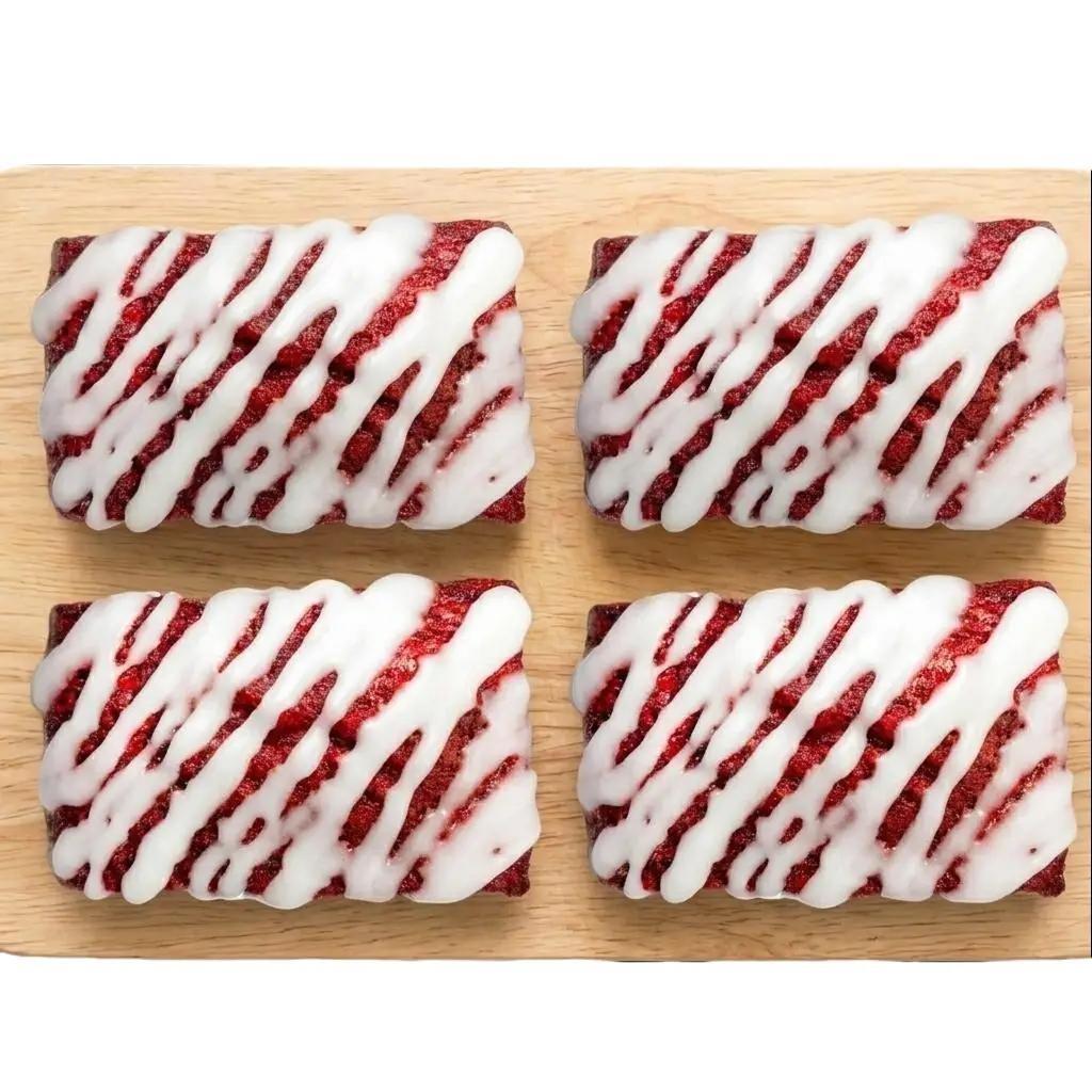 Pack de 4 bizcochos de red velvet con glaseado - Pastelería Butterfly
