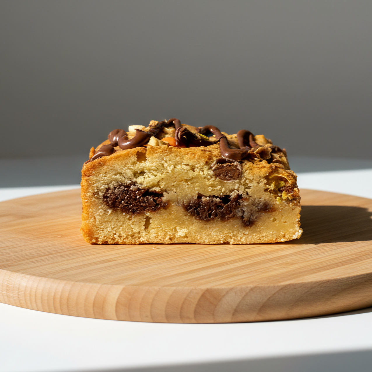 Blondie de Chocolate Blanco y Nutella