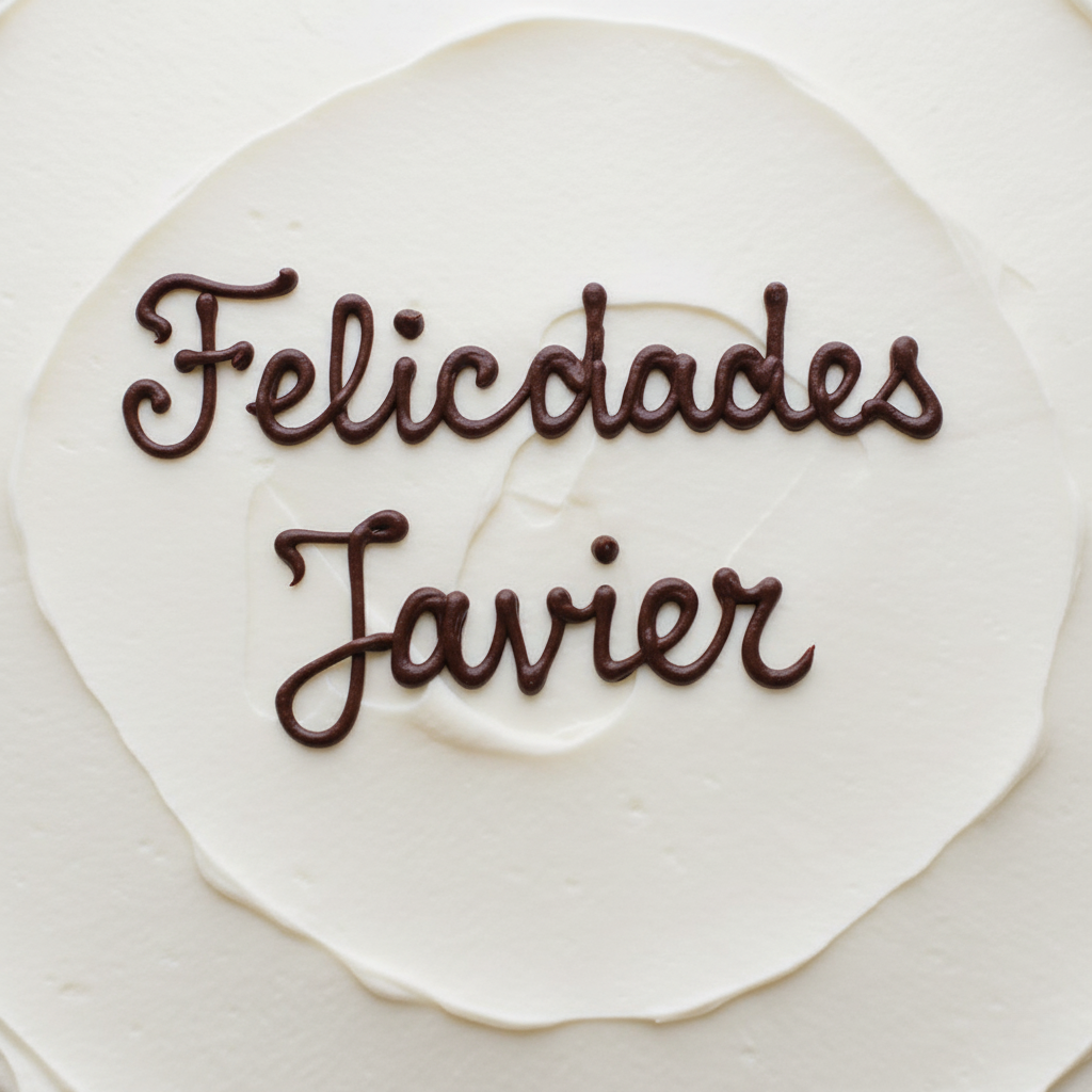 Pon un mensaje en la tarta