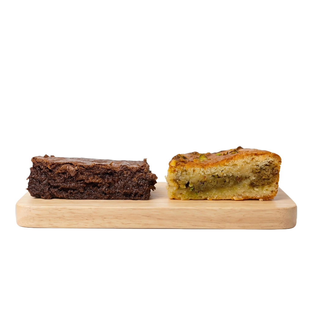 Pack de 6 Brownies Mix: 3 Tradicionales y 3 Blondies de Pistacho - Pastelería Butterfly
